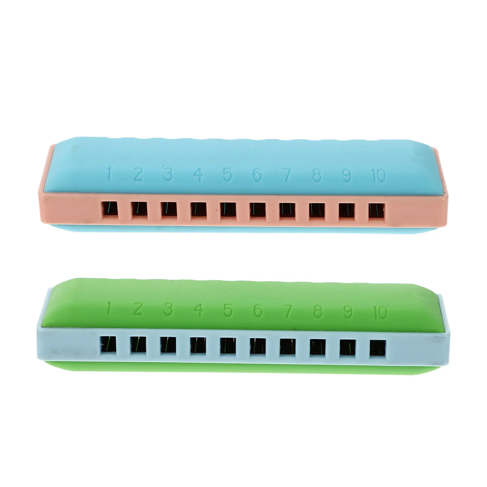 

10-hole Harmonica 20 Tones Portable ABS Resin Beginners Kids Toy Student Compact Lightweight Musical Instrument Gift