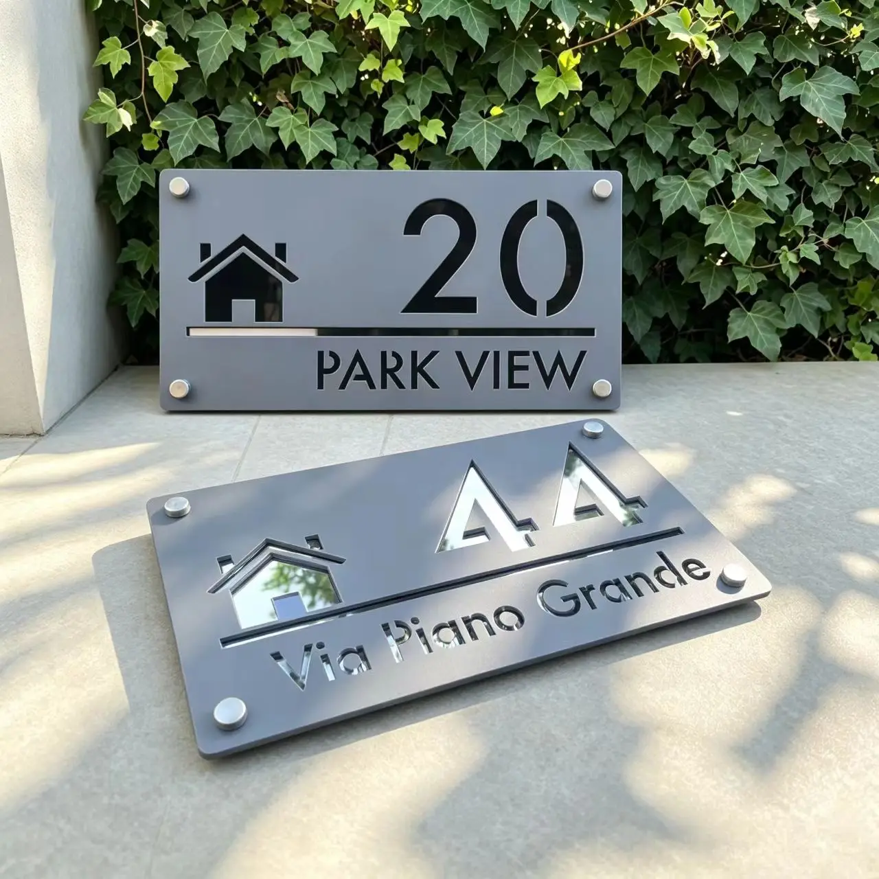 House Address Signs, Custom Acrylic Door Signs, Outdoor Wall Decor, Perfect for Villas, Apartments
