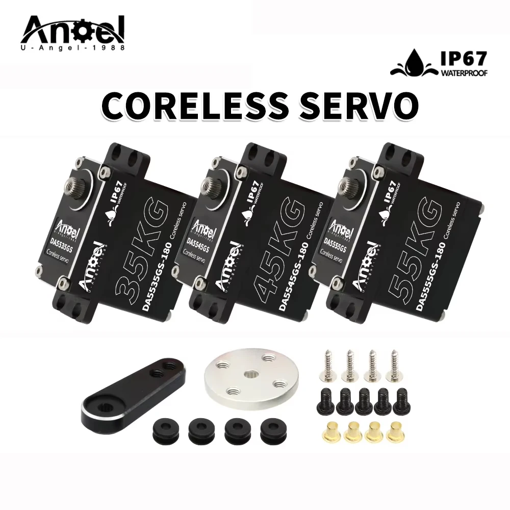 Angel مقاوم للماء DA5535GS 35 كجم/ DA5545GS 45 كجم/ DA5555GS 55 كجم حافظة ألومنيوم رقمية HV Coreless Servo لشاحنة سيارة RC 1/8 1/10