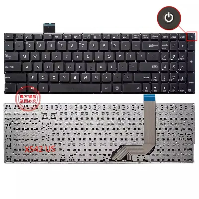 New US Keyboard for ASUS X542 K542 A542 X542U FL8000 FL8000U A580U F580U Laptop English Keyboard