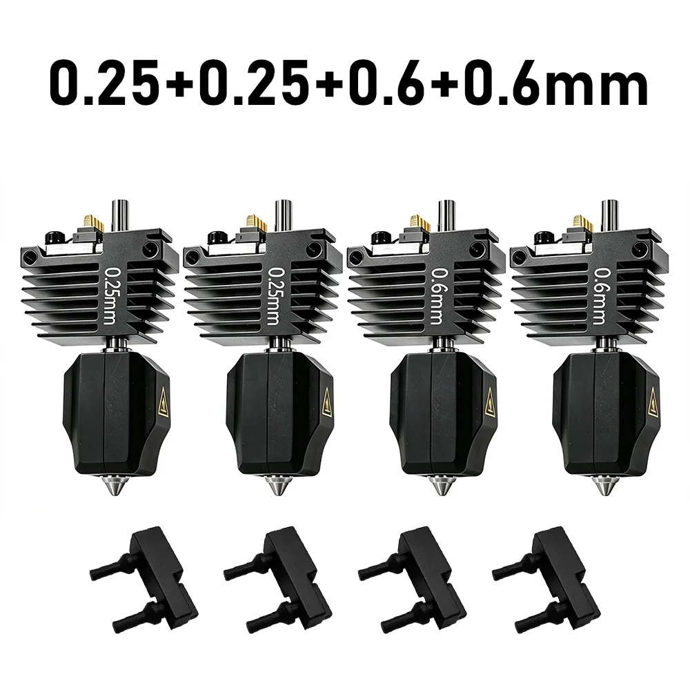 4-teiliges Hotend-Kit für Flashforge C5 Pro Extruder-Ersatzbaugruppe mit Silikon-Reinigungsbürste für Creator 5 Druckkopf