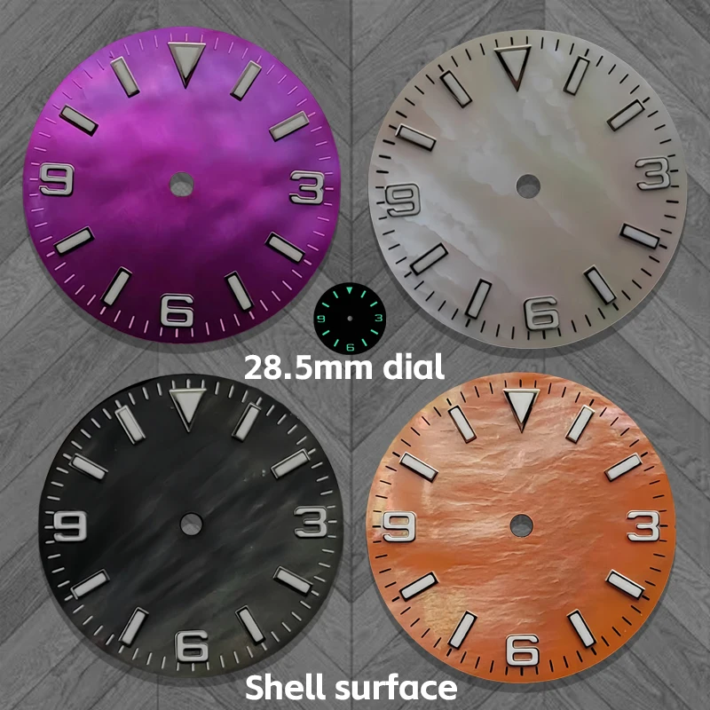 

White Black Orange Purple 28.5mm dial for NH35 movement, no LOGO No date window, watch accessories.