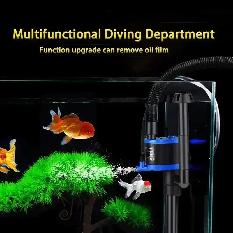 Aquarium 3 In1 Built-in Waterproof Oxygenation Circulation Filter Water Pump Fish Tank Accessories Water Pumps Degreasing Film