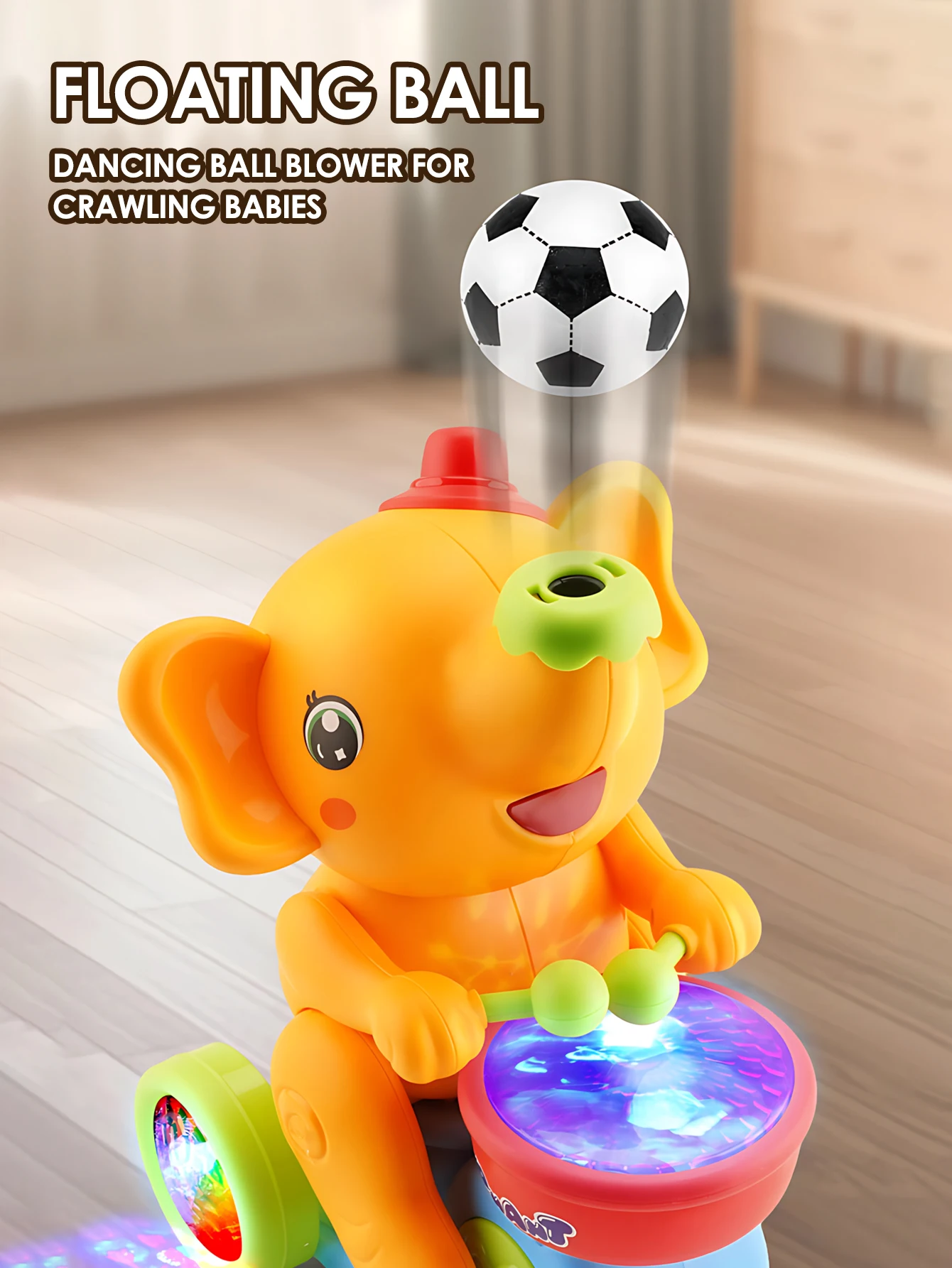 1 PC ตลกช้างของเล่นรถ,อิเล็กทรอนิกส์ระงับเป่า Ball สัตว์เลี้ยงของเล่นเสียงสําหรับชายหญิงคริสต์มาสของขวัญ