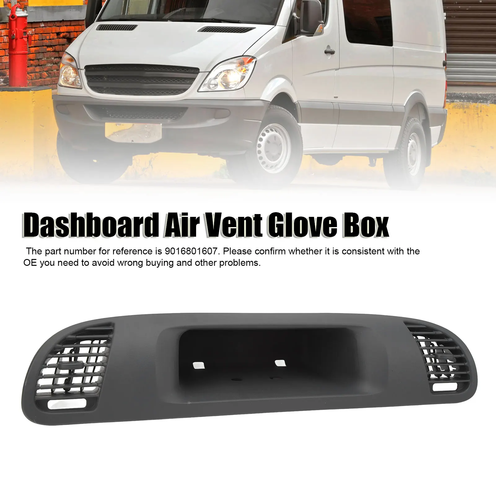 Dashboard Air Vent Glove Box Car Dashboard Storage Compartment 9016801607 Replacement For Mercedes-Benz Sprinter 1999 to 2006