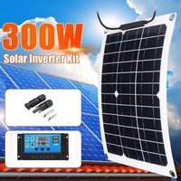30W-600W Flexible Solar Panel 12V Battery Charger Dual USB With 10A-100A Controller Solar Cell Power Bank for Phone Car Yacht