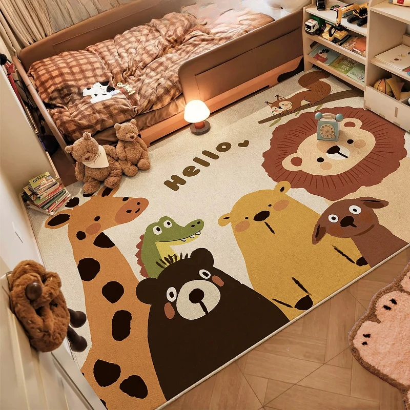 Cartoon Style Bedroom Decor Cute Carpet Large Area Carpets for Living Room Home Thick Plush Floor Mat Fluffy Soft Children's Rug