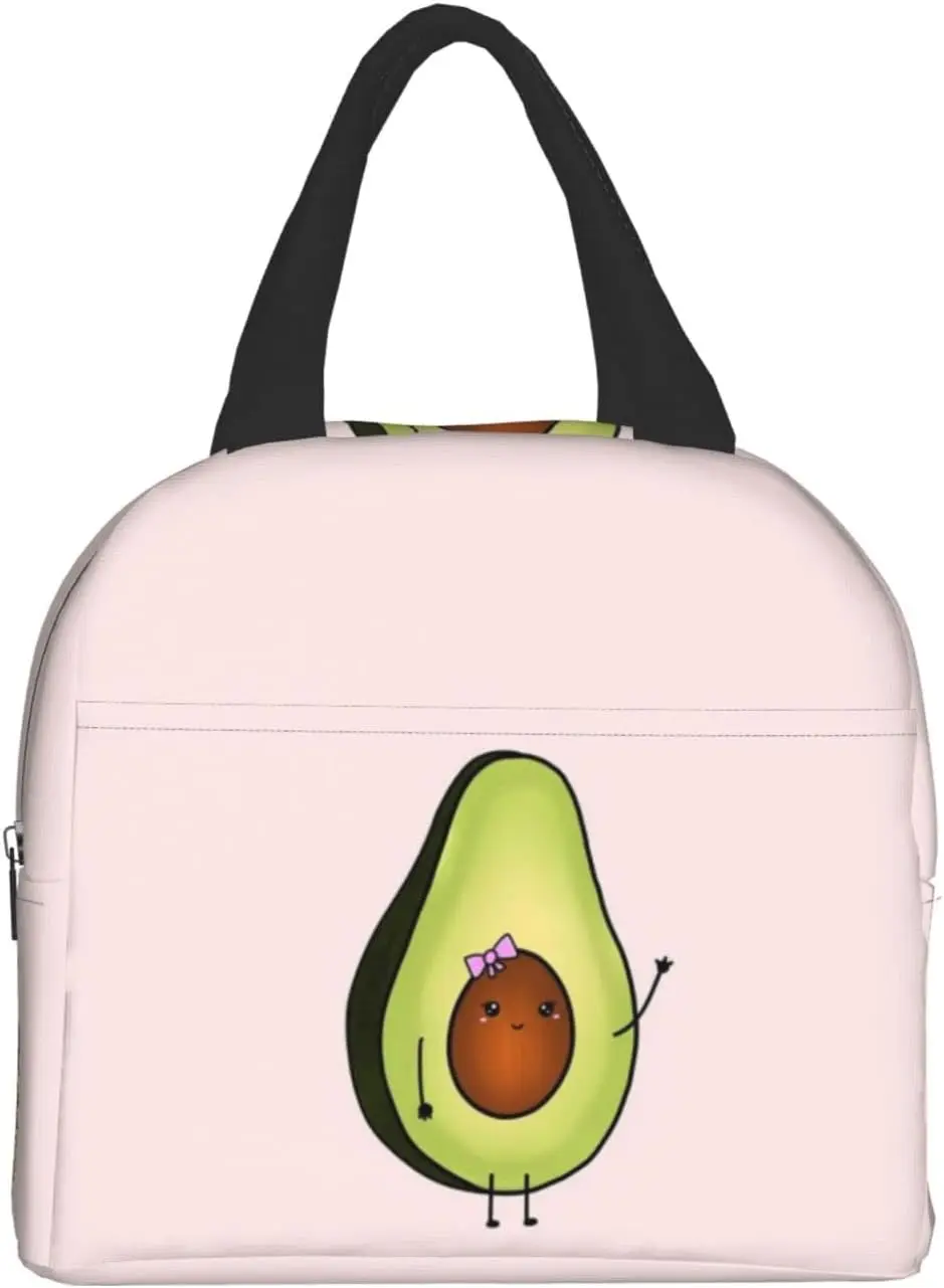 

Lunch Bag Avocado Girl Insulated Lunch Box Reusable Lunch Bags Meal Portable Container Tote For Men Women Work Travel Picnic