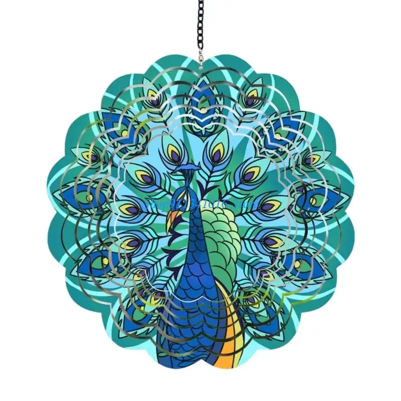  Dynamic Rotating Aeolian Bells Weather Resistant Iron Aeolian Bells Ornament For Window Balconies Patios Garden Display