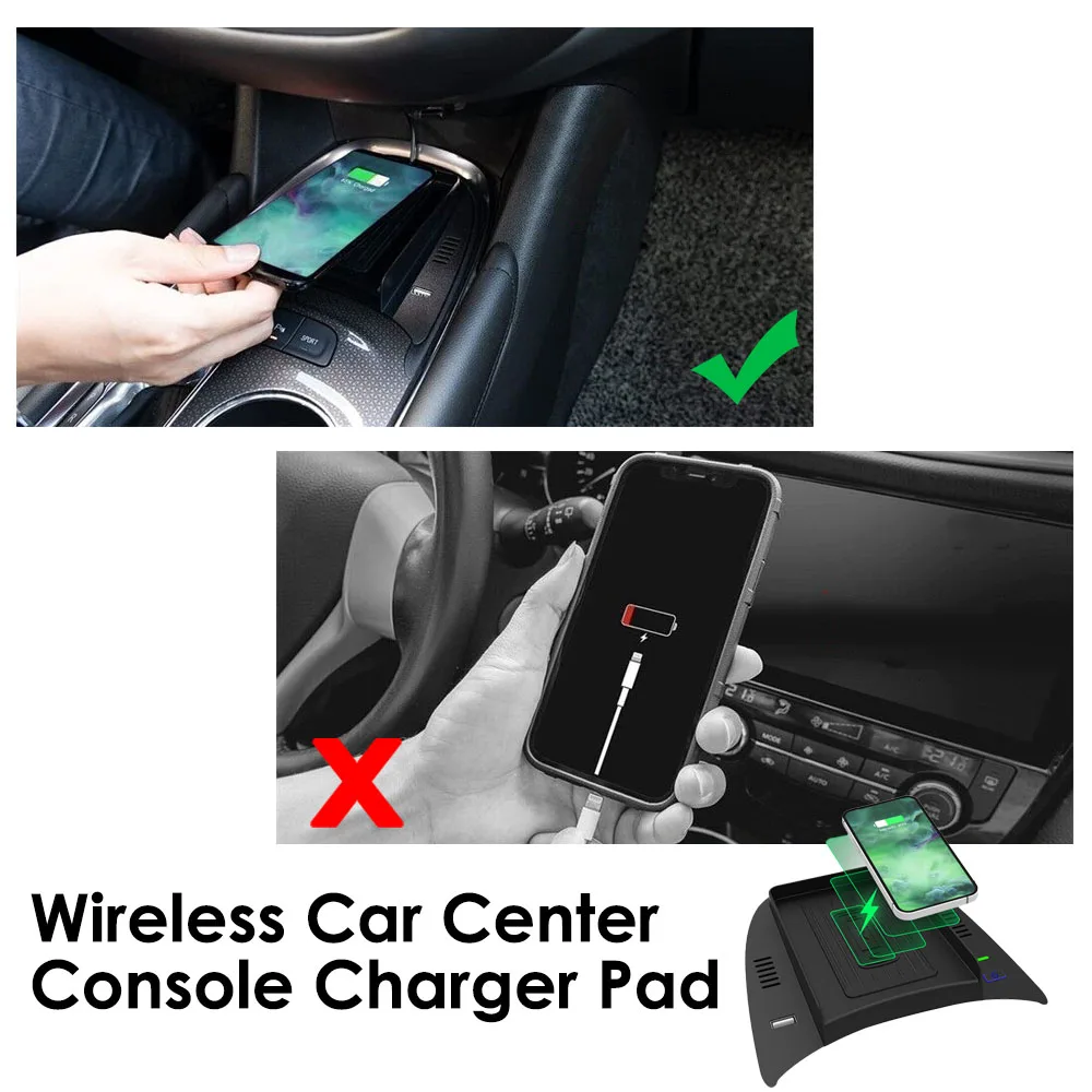 15W Car Wireless Charger Phone Fast Charging Pad For Chevrolet Malibu XL 2016-22