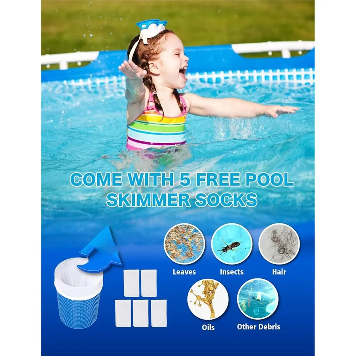 【a30i~】-skimmer-per-piscine-fuori-terra-montaggio-a-parete-e-galleggiante-per-foglie-detriti-adatto-a-piscine-gonfiabili-con-struttura-in-metallo