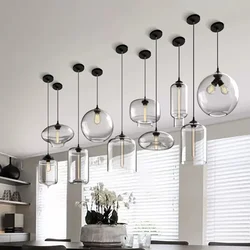 Nordic hanging loft Glass lustre Pendant Light industrial decor Lights Fixtures Modern E27/E26 for Kitchen Restaurant Lamp