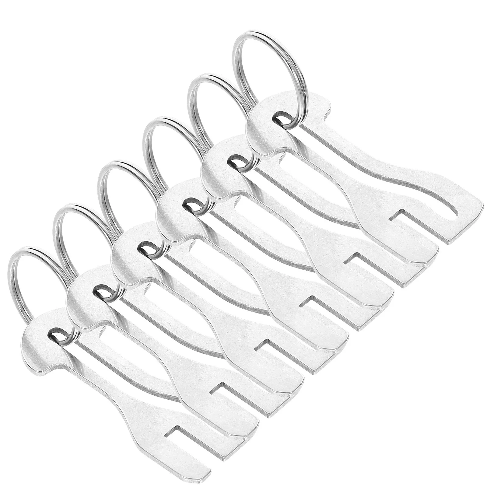 6 Pcs Cart Token Key Chain Rings Shopping Trolley Opener Tokens Coin Pendants Portable