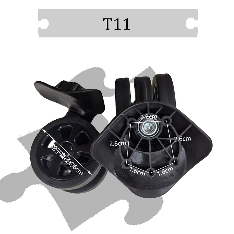 For SJTOBOL T11 For Luggage 360°Resistant Wheels Replacement Rotating High Wear Parts Swivel Suitcase Wheels