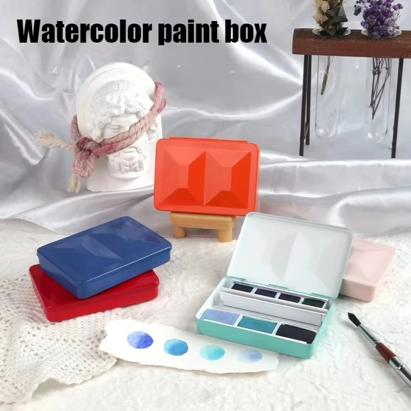 Five Colors Enamel Watercolor Pigment Storage Iron Box Trumpet Art Sketching Tools Multiple Colors Available DIY Painting Tools