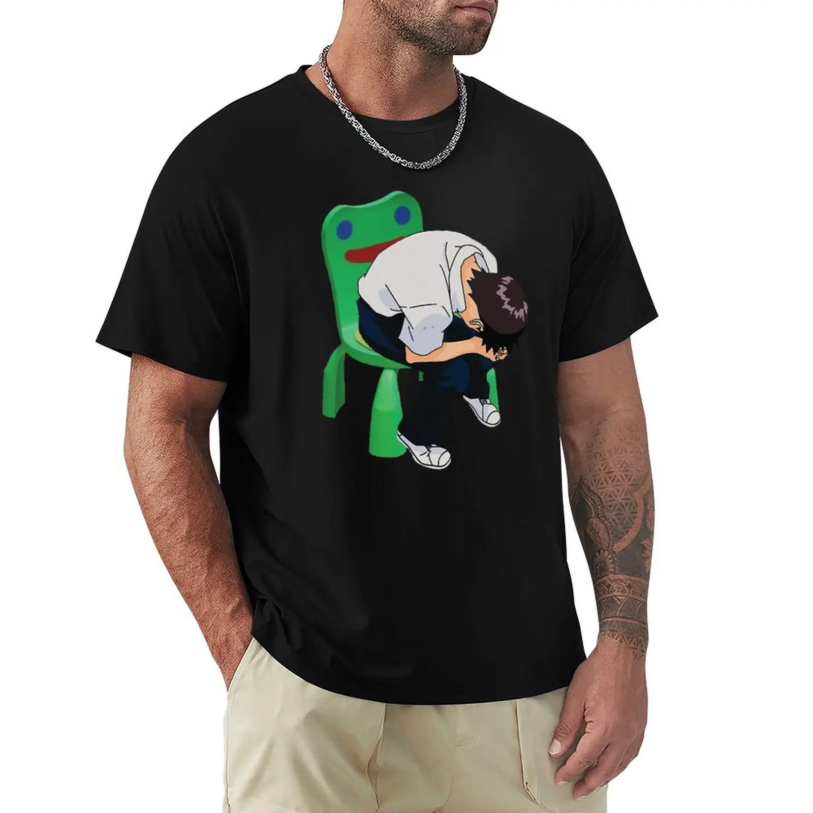 

Shinji Ikari in the Froggy Chair T-Shirt vintage clothes baggy shirts tshirts personalised big and tall t shirts for men