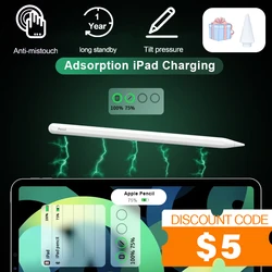 Magnetic Wireless Charging Stylus Pen For Apple Pencil 2 1 iPad Pencil Palm Rejection Tilt Pen for iPad Air 4 5 Pro 11 12.9 Mini