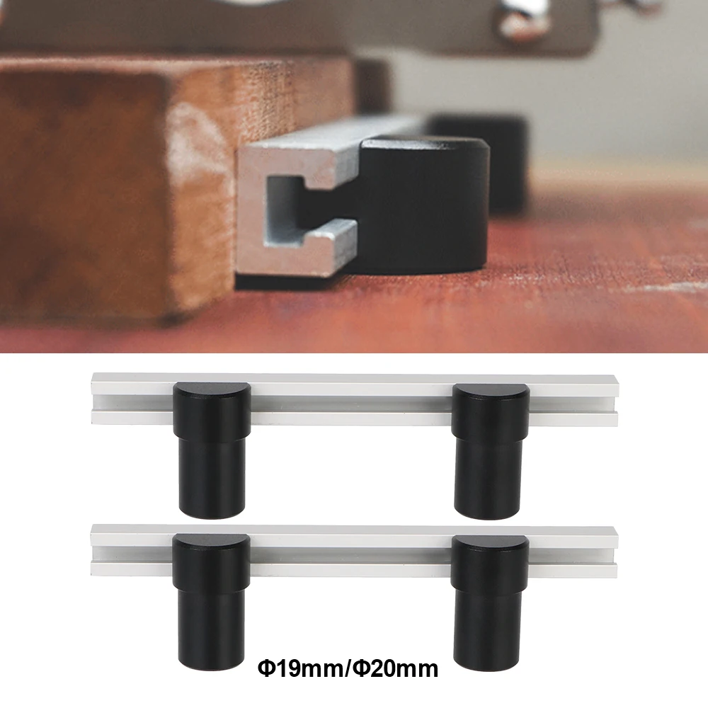 2pcs Bench Planing Stop Baffle Table Planing Stop Bench Dogs Clamp Table Fixing Clamp for T-Track Woodworking DIY