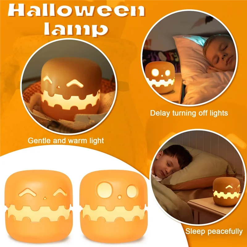 

ABNO-Pumpkin Nightlight, Home Decoration USB Rechargeable Night Light, Room Decoration Ornaments,Perfect Gift For Children