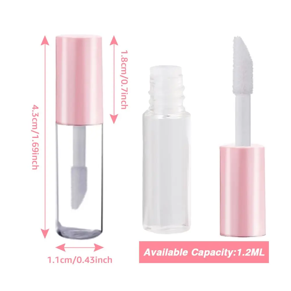 100 Stück 1,2 ml Mini-Lipgloss-Tuben mit Applikator, Leere Nachfüllbare Lipgloss-Behälter für Reisen, Lippenbalsam-Tuben, DIY-Kosmetikbehälter – Detail 2