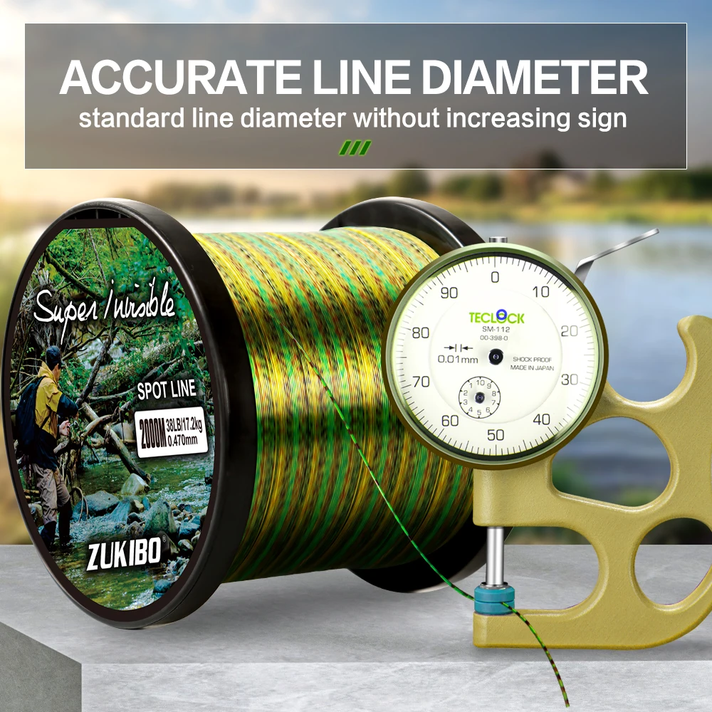 ZUKIBO Sedal 3000m - Monofilamento invisible fluorocarbono para carpa - imagen 3