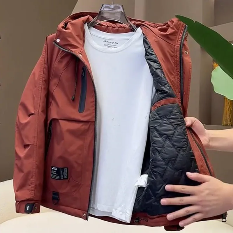 Men's trendy brand fashion 2025 winter new item with added cotton, thickened windproof cotton clothing, and assault jacket - Image 4