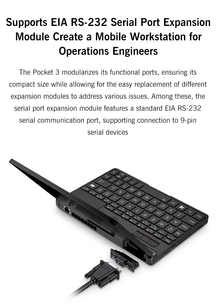 GPD Pocket 3 8'' Mini Handheld Laptop Intel Pentium Gold 7505 Touchscreen 180° Foldable Portable Notebook 16GB LPDDR4X 512GB SSD