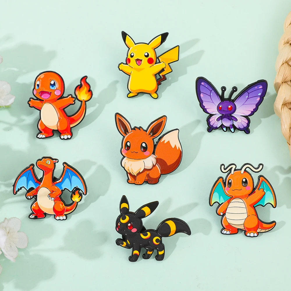 Anime Game Enamel Pins Set Cute Elf Lapel Badge for Backpack Clothing Cosplay Cartoon Brooch Accessory