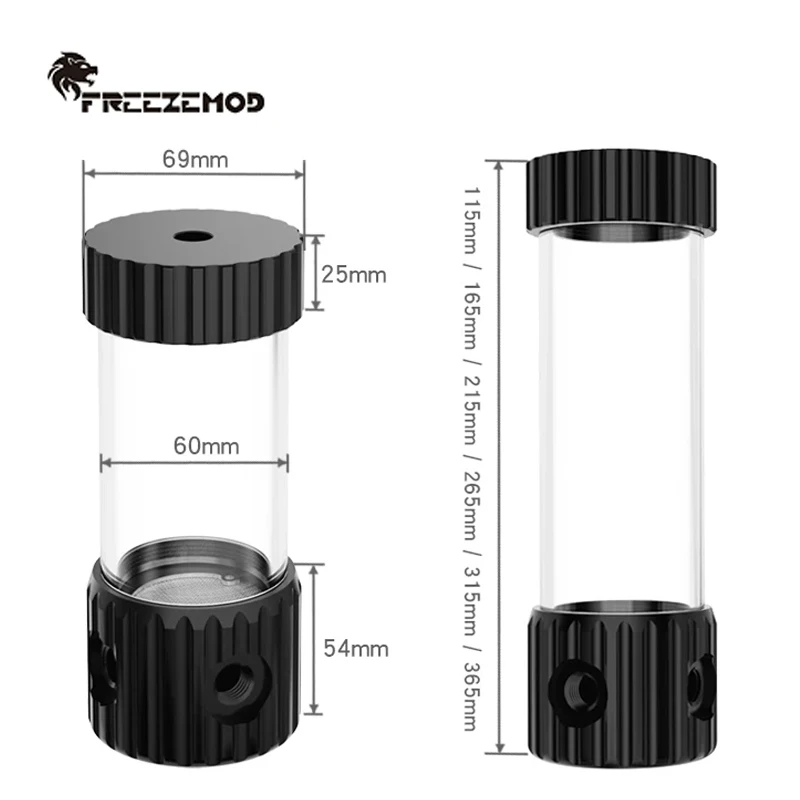 Industrial water-cooled POM cylindrical reservoir transparent water tank built-in filter YSX-6PM-C