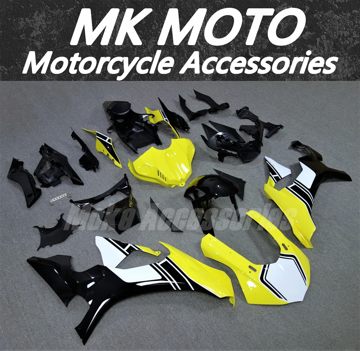 Moke moto Motorcycle Fairings Kit Fit For Yzf R1M R1 2015 2016 2017 2018 2019 Bodywork Set High Quality Injection Yellow /Black