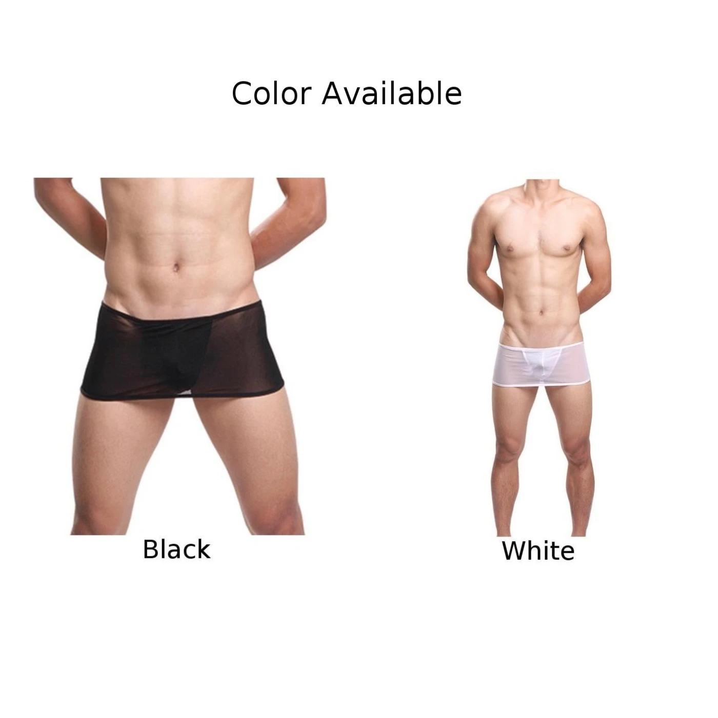 Men Sexy Ultra-Thin Transparent Thong Seductive Skirt T-Pants Underwear Erotic Low Waisted Breathable Seamless Mens Shorts