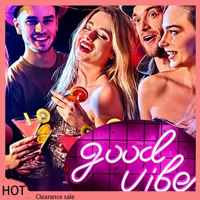 

A88Z Good Vibes Neon Sign Wedding Wall Hanging USB LED Neon Light For Bedroom Decoration Rooms Decor