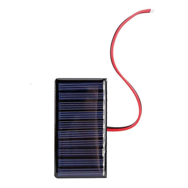 0.3W 5V Sola Panel Cell Module With Wire Polycrystalline 68*36MM Solar Panel Charger For 3.7V Battery 10pcs/lot