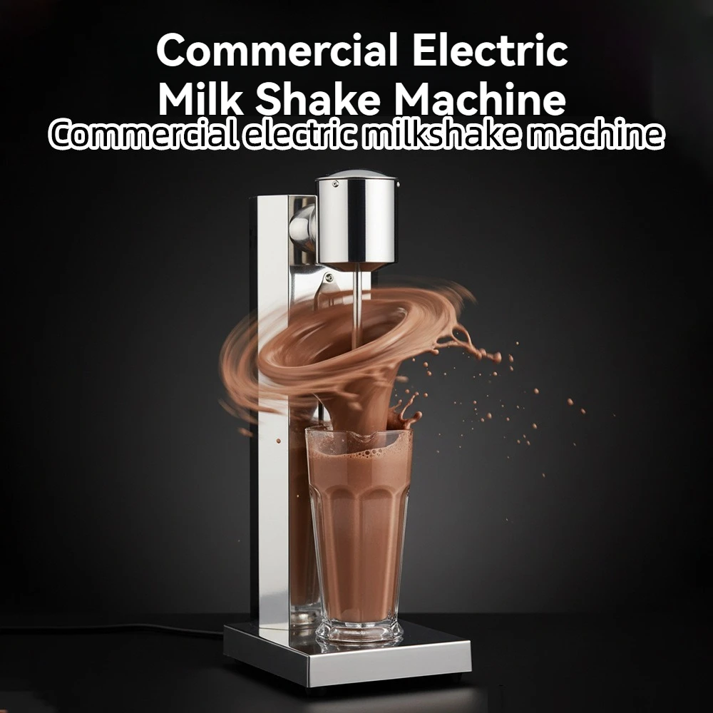 Commercial Electric Milkshake Machine, All Stainless Steel, 110V/220V Optional, Export Quality, Milk Tea Shop Smoothie Blender