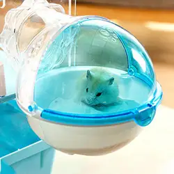 Universal  Rodent Bathtub Ventilation Holes Small Animal Bath House Lightweight Plastic Hamster Toilet for Guinea Pig