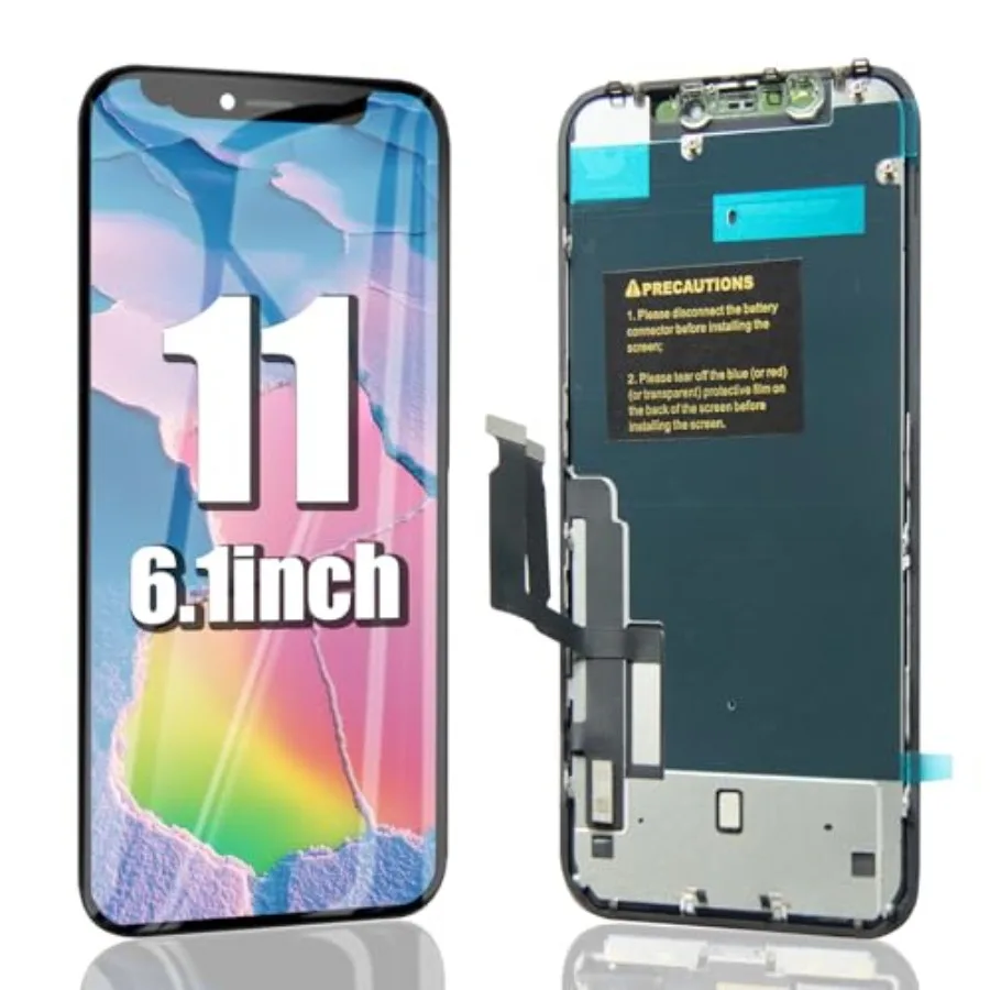 

Для iPhone 11, замена ЖК-экрана, 6,1-дюймовый ЖК-дисплей, 3D сенсорный ЖК-экран, дигитайзер, Full HD рамка в сборе, совместимая с
