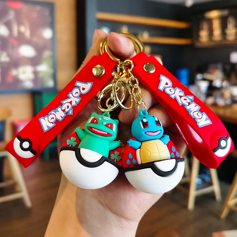 

3rd Generation Poké Ball Series Pikachu Keychain Angry and Mischievous Cartoon Cute Pikachu Doll Machine Car Keychain Gift