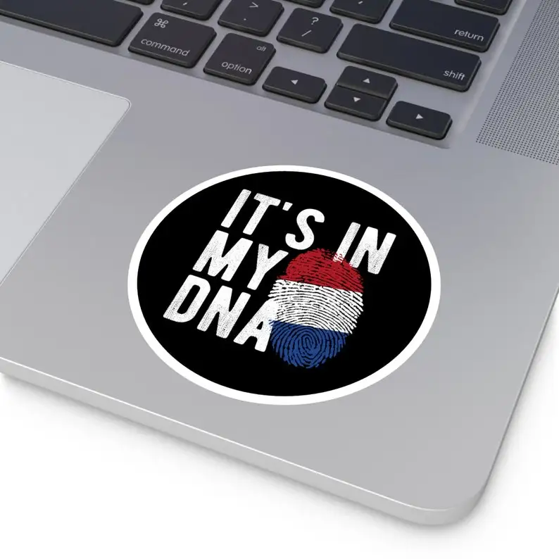 Netherlands DNA Heritage Water Resistant PVC Vinyl Sticker For Bumper And Laptop Family Ancestry Theme Decoration Decal