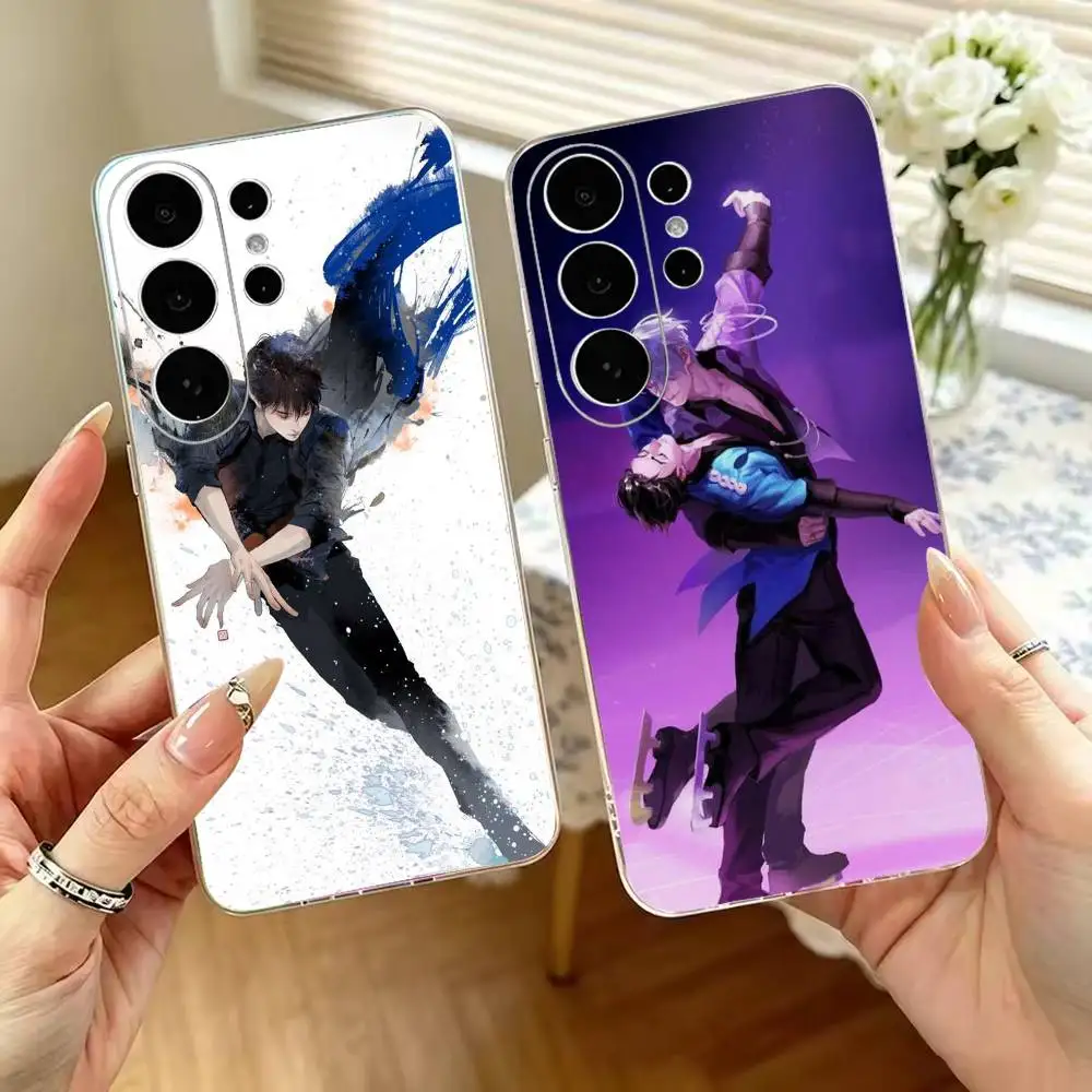 Anime Y-Yuri on Ice Phone Case Silicone Soft for Samsung S25,S24,S21,S22,S23,S30,Ultra,S20,Plus,Note,10Cover