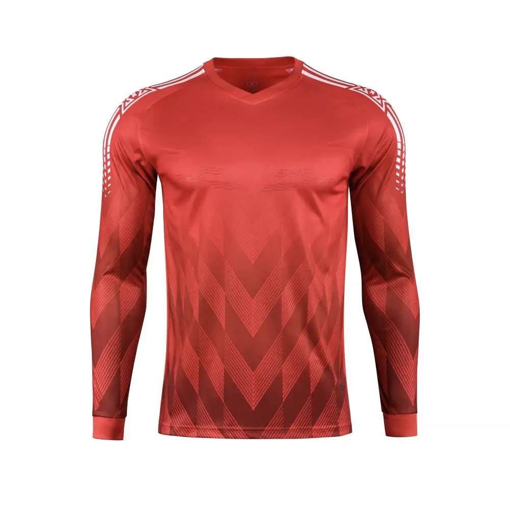 Long sleeve football goalkeeper jersey free print number and name 8006 Casual sports Spanish Champions League training clothes