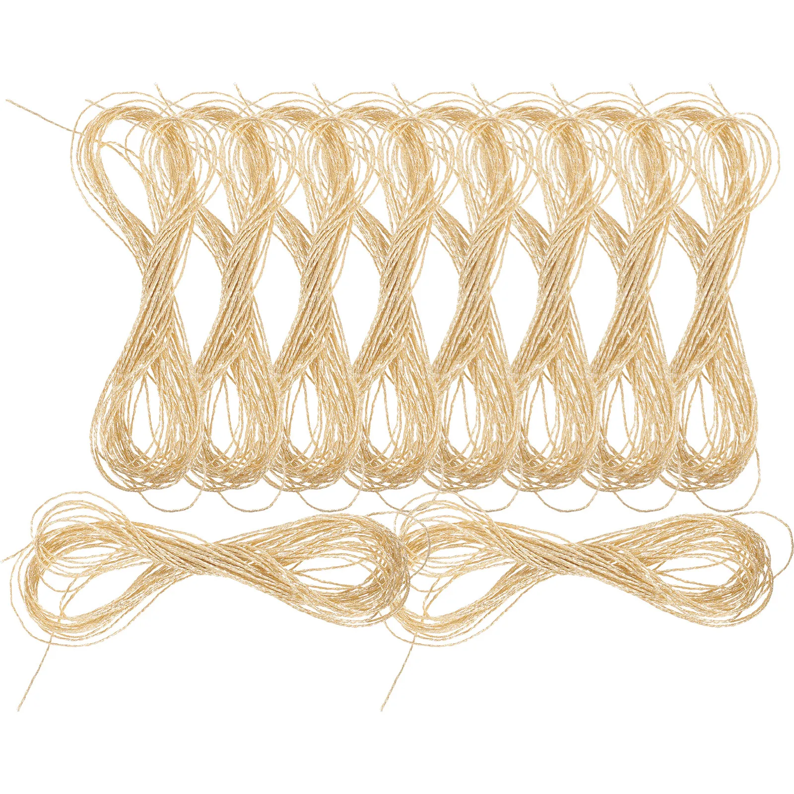 

12Pcs Metallic Embroidery Thread Gold 8 Meter 12 Strands DIY Portable Household Manual Sewing Supplies for Metal Wiring