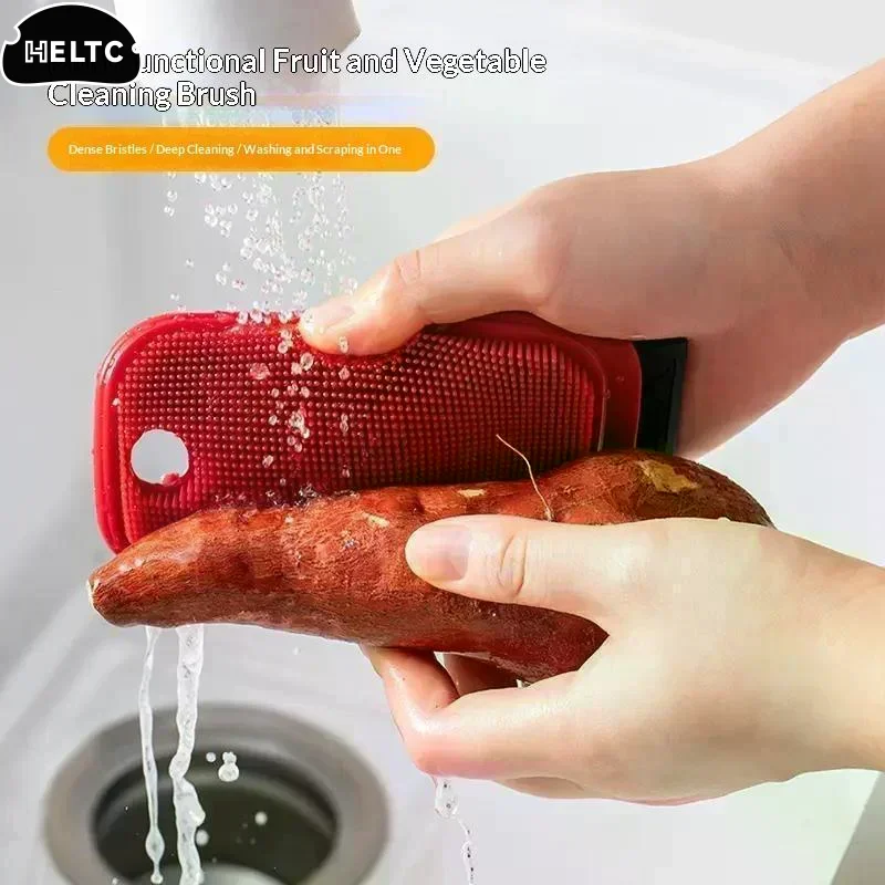 Carrot Potato Vegetable Brush Food Grade Ergonomic Handle Deep Cleaning For Home Kitchen Washing Tasks