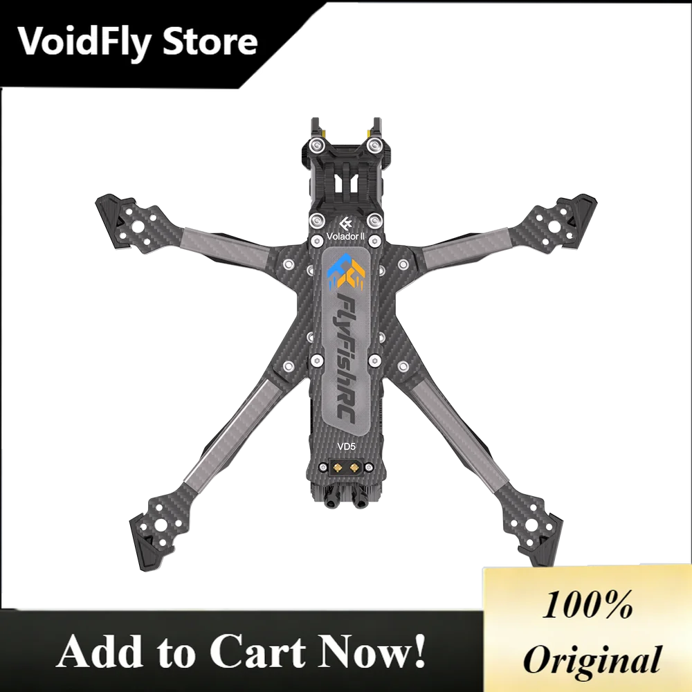VoidFly FlyFishRC Volador II VD5/VX5 O4 5-inch Deadcat FPV T700 Frame Kit