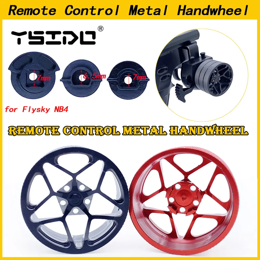 Aluminium Remote Control Steering Wheel Handwheel for RC Transmitter TQI Flysky Noble NB4 X6 X4 SANWA MT44 Futaba 7PX 4PX RC4GS