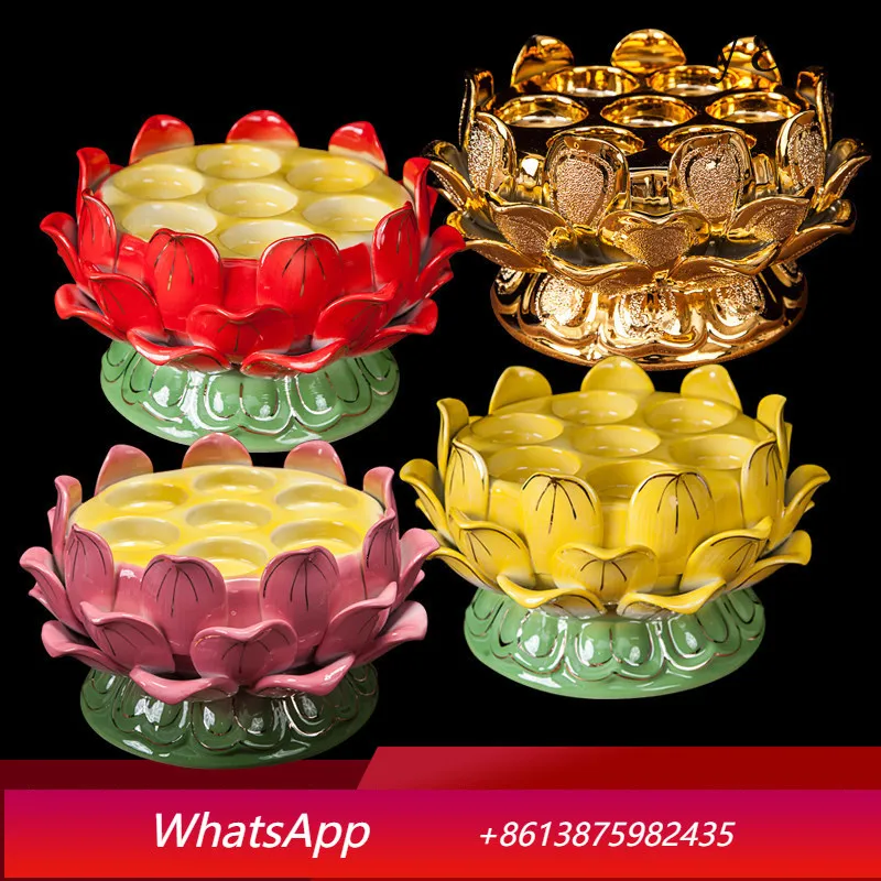 

LH Seven Star Lotus Seat Offering Plate Offering Ornament Decorative Offering