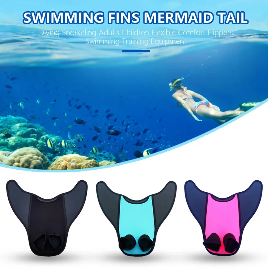 

Newest Arrival Mermaid Swimming Tail Monofin Fins One-piece Flipper Swim Fins Swimming Training Fins for Kids Adults