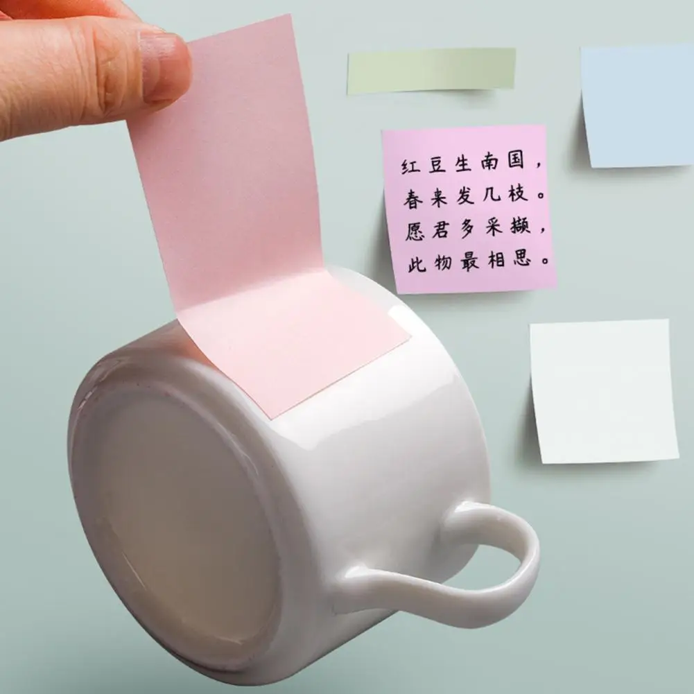Self-stick Notes Small Self-stick Notes Solid Color Self-stick Notes Square Rectangle Adhesive Memo Pads Super for Office