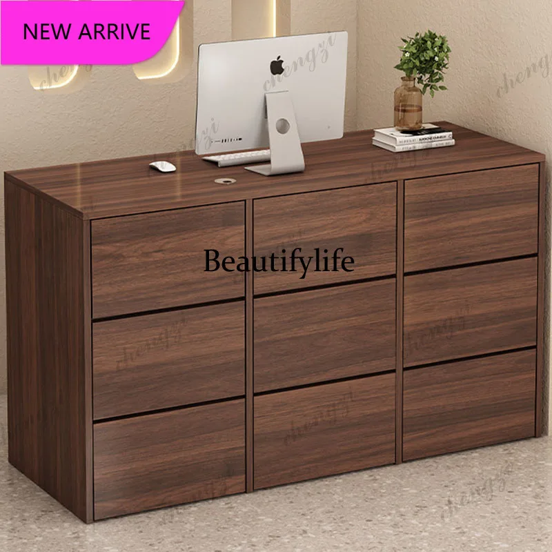 A68Small Unique Reception Desks Modern Hotel Beauty Salon Executive Reception Desks Display Welcome Mostrador Trendy Furniture