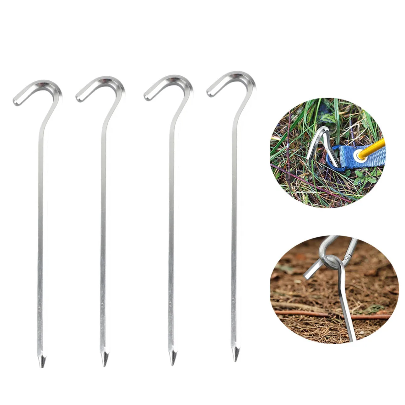 4/6/10/12pcs Camping Nails Shelter Tent Peg, Length 18cm/7in Lightweight Campsite Stakes