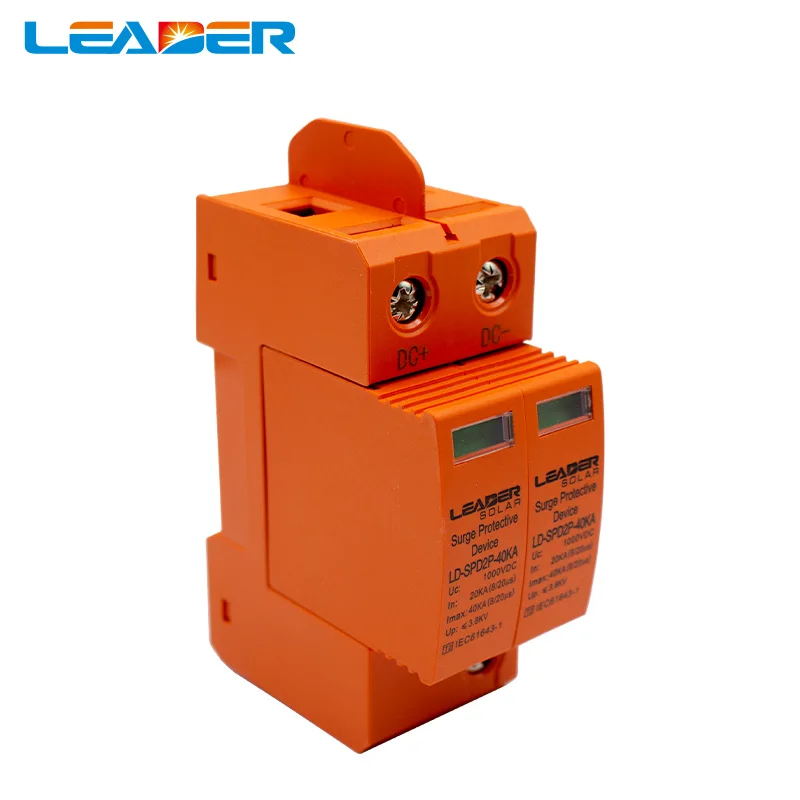 

5Pcs/lot 2P 3P SPD House Surge Protector Device DC 1000V 500V 20KA-40KA Low-voltage Arrester Device PV-1000 35mm Din Rail CE